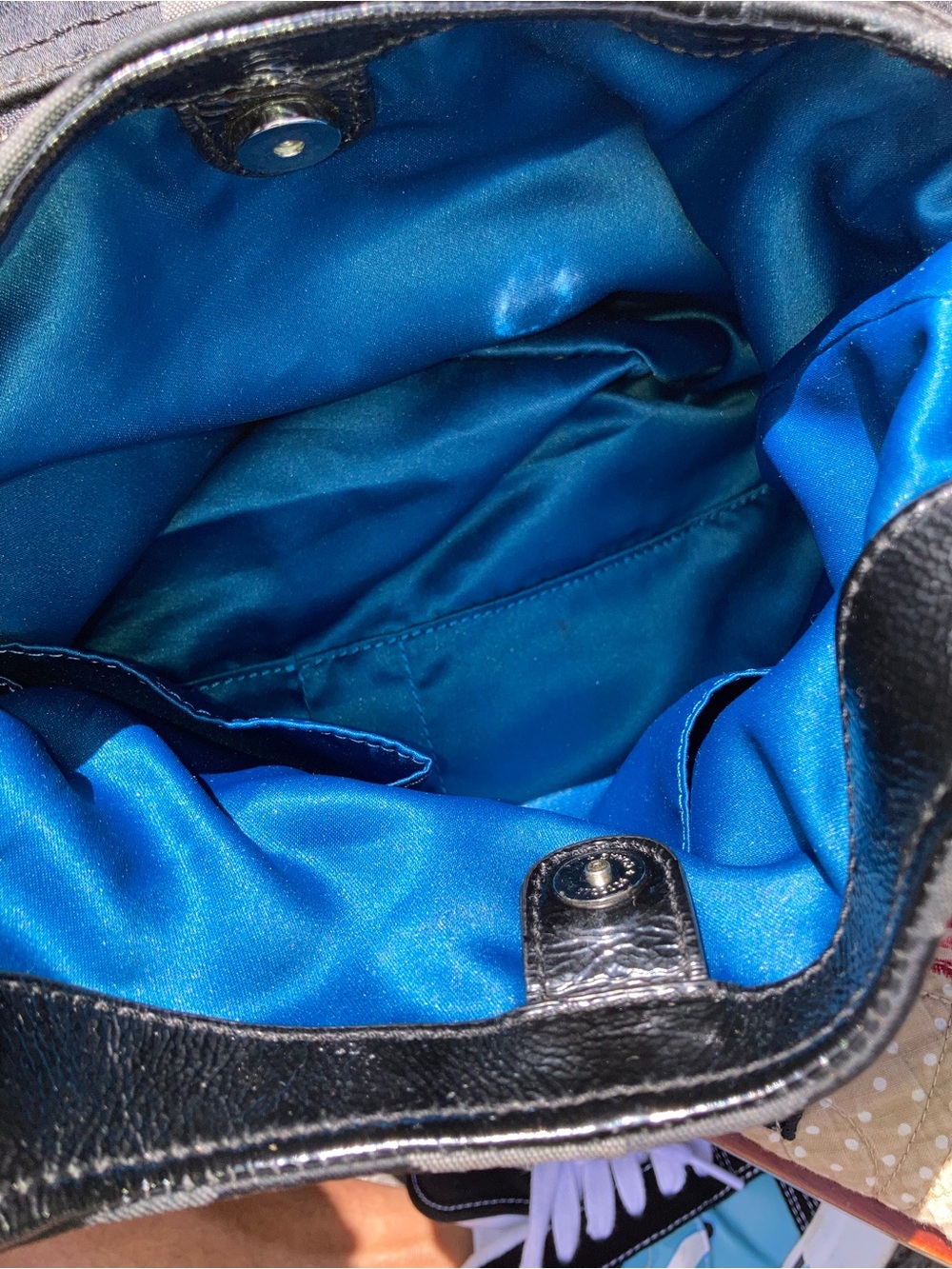 Coach Black & Charcoal Signature Hobo Bag - Picture 10 of 12